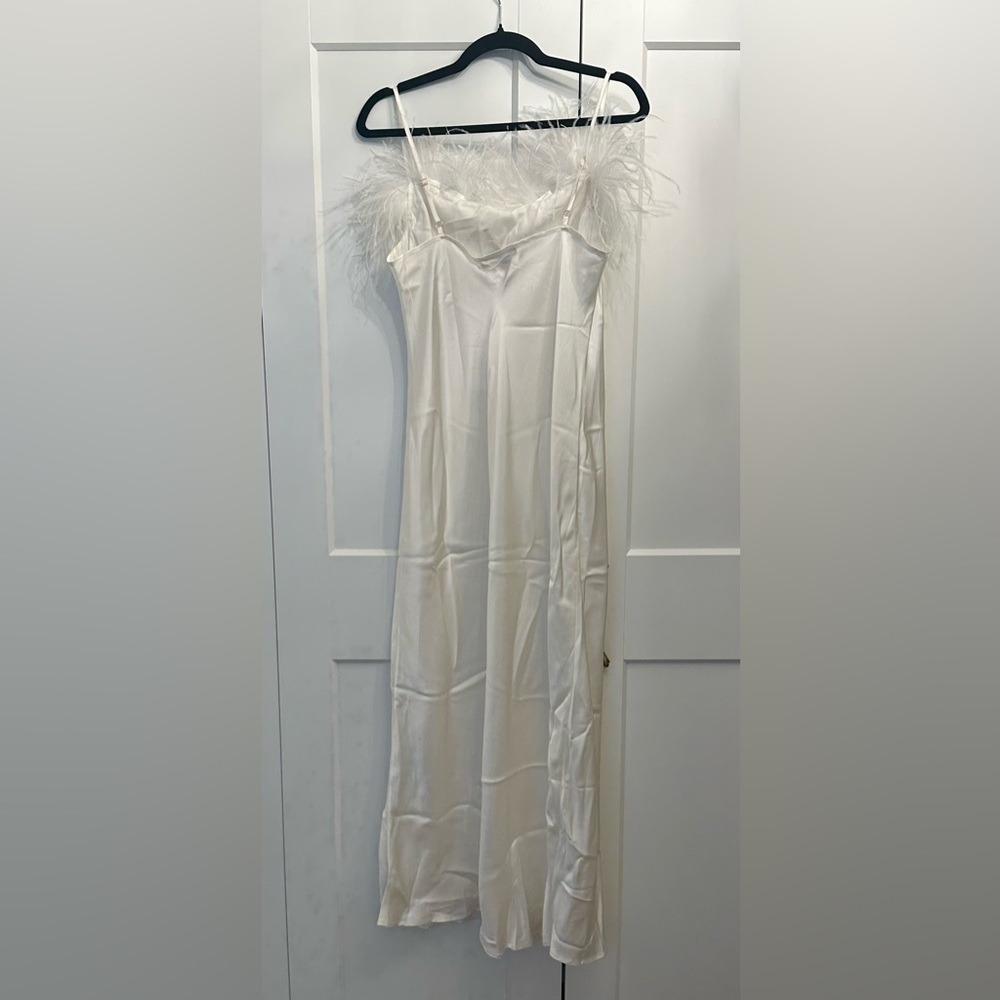 SLEEPER Boheme Slip Dress with Feathers NEW - Picture 15 of 16